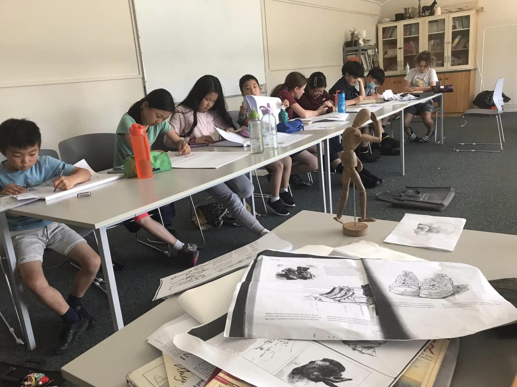 Children working in class